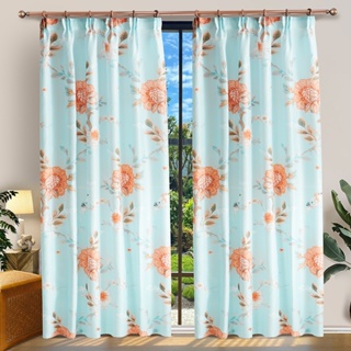 Curtain ( 120*160 // 120*220ซม. ) ผ้าม่านโปร่ง แบบบาง เป็นแบบสอด ผ้าม่านประตู ผ้าม่านหน้าต่าง