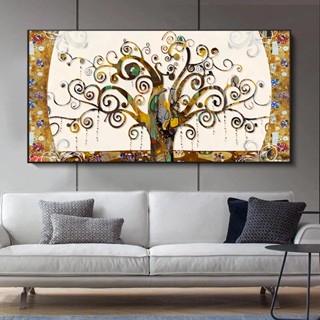 Gustav Klimt Tree of Life โปสเตอร์ภาพวาดผ้าใบ สําหรับตกแต่งผนังบ้าน 0711