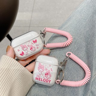 Bella _ เคสซิลิโคน แบบนิ่ม ลายเมโลดี้ กันกระแทก กันฝุ่น สําหรับ airpods pro 1 2 3