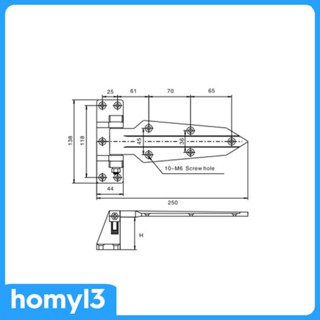 [Homyl3] บานพับประตูตู้แช่แข็ง แบบขัดเงา