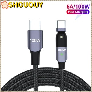 Shououy สายชาร์จ USB C เป็น Type-C ชาร์จเร็ว สําหรับแล็ปท็อป แท็บเล็ต 180° การหมุน