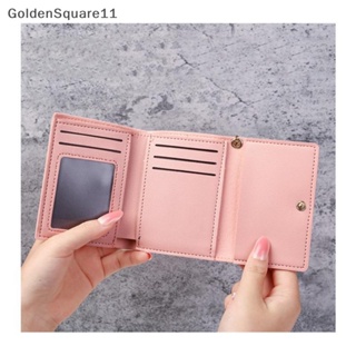 Goldensquare กระเป๋าสตางค์หนัง ใบสั้น ลายแมวน่ารัก ใส่บัตรได้ สําหรับผู้หญิง