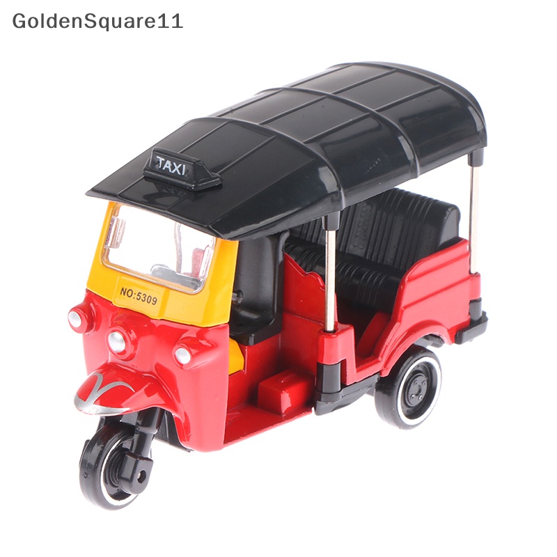 Gd Alloy Tricycle Retro จําลองสามล้อของเล่นโมเดลรถจักรยานยนต์ GoldenSquare - รูปที่ 2