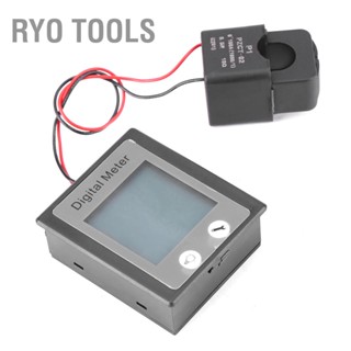 Ryo Tools PEACEFAIR STN หน้าจอแสดงผล AC 80-260V 100A แรงดันไฟฟ้าปัจจุบันวัตต์พลังงานแผงโวลต์มิเตอร์ CT