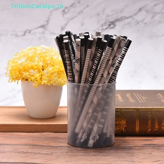 Trillioncatalpa ดินสอกด ลายตัวโน้ตดนตรี เครื่องเขียน เปียโน นักเรียน 12 ชิ้น TH