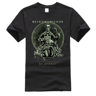 เสื้อยืด ผ้าฝ้ายแท้ ขนาดใหญ่ พิมพ์ลาย Necronomicook Lovecraft Cthulhu สวมใส่สบาย สําหรับผู้ชาย