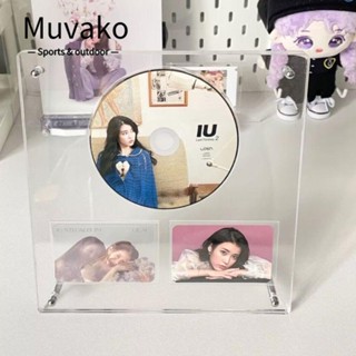 Muvako ขาตั้งอะคริลิค 3 นิ้ว สําหรับวางการ์ดรูปภาพ ซีดี