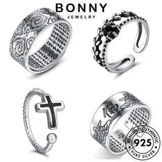 BONNY JEWELRY แฟชั่น เครื่องประดับ แท้ ต้นฉบับ วินเทจ 925 เครื่องประดับ เกาหลี แหวน ผู้หญิง Silver เงิน M039