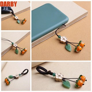 Darby พวงกุญแจ จี้ห้อยโทรศัพท์มือถือ รูปผลไม้ สีส้ม สไตล์วินเทจ