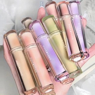 Spot# OULESONG frozen tea mirror Lip Glaze Water gloss lip gloss glass jelly round tube domestic lip gloss cross-border live broadcast female 8jj