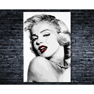 โปสเตอร์ผ้าใบ พิมพ์ลาย Marilyn Monroe Pop Art Illustration สไตล์คลาสสิก สําหรับตกแต่งบ้าน