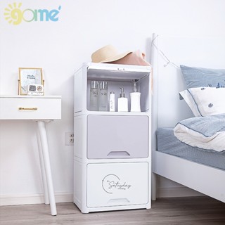 good.tools-GOME ตู้ลิ้นชักบานเปิด 3 ชั้น รุ่น WJ-412003(B) ขนาด 45x32x90 ซม. สีขาว/เทา ถูกจริงไม่จกตา