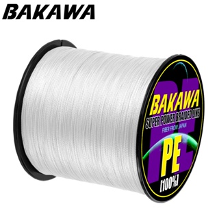 Bakawa สายเอ็นตกปลาน้ําเค็ม PE แบบถัก หลากสี 300 ม. 4 เส้น