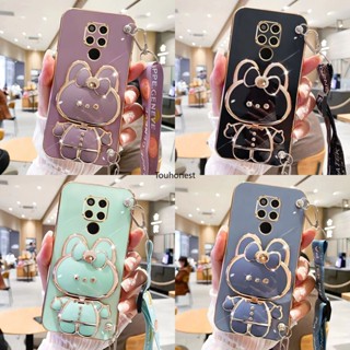 เคส Huawei Mate 20 Pro เคส Huawei Mate 20X เคส Huawei P30 Lite Casing Huawei Nova 4E Case Huawei Nova 3 Case Huawei Nova 3i Case Cartoon Stand Vanity Mirror Case Bunny Rabbit Holder Crossbody Phone Strap Cover Cassing Cases Case KD โทรศัพท์มือถือ