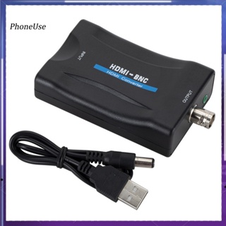 Phoneuse อะแดปเตอร์แปลงสัญญาณวิดีโอ HDMI เป็น BNC PAL NTSC แบบพกพา พร้อมสายเคเบิล