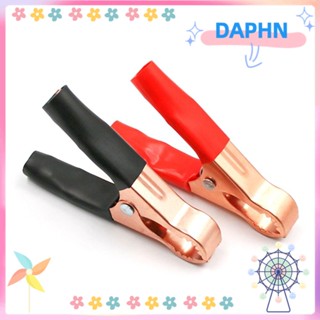 Daphs 6 ชิ้น คลิปจระเข้ พลาสติก ที่จับ ปลั๊กเชื่อมต่อ ปลั๊กไฟ จัมเปอร์ไฟฟ้า ทดสอบ โพรบมิเตอร์