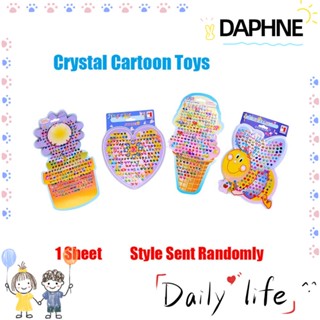 Daphne สติกเกอร์คริสตัล ลายการ์ตูนคริสตัล Diy สําหรับติดตกแต่งโทรศัพท์มือถือ รถยนต์ 1 แผ่น