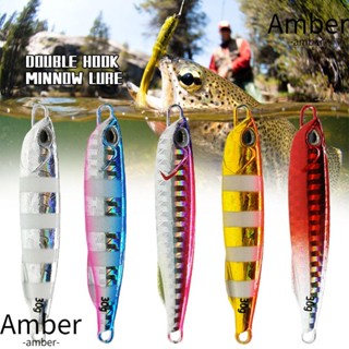 Amber เหยื่อตกปลาโลหะ แบบตะขอคู่ 50 กรัม 85 มม. 2 ชิ้น