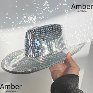 Amber หมวกดิสโก้ แฮนด์เมด แต่งกลิตเตอร์ สไตล์คาวบอย