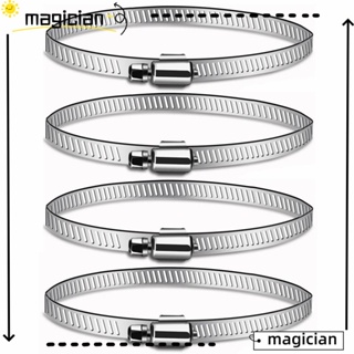 Mag แคลมป์หนีบสายท่อ โลหะสเตนเลส 8 นิ้ว 194-216 มม. 4 ชิ้น