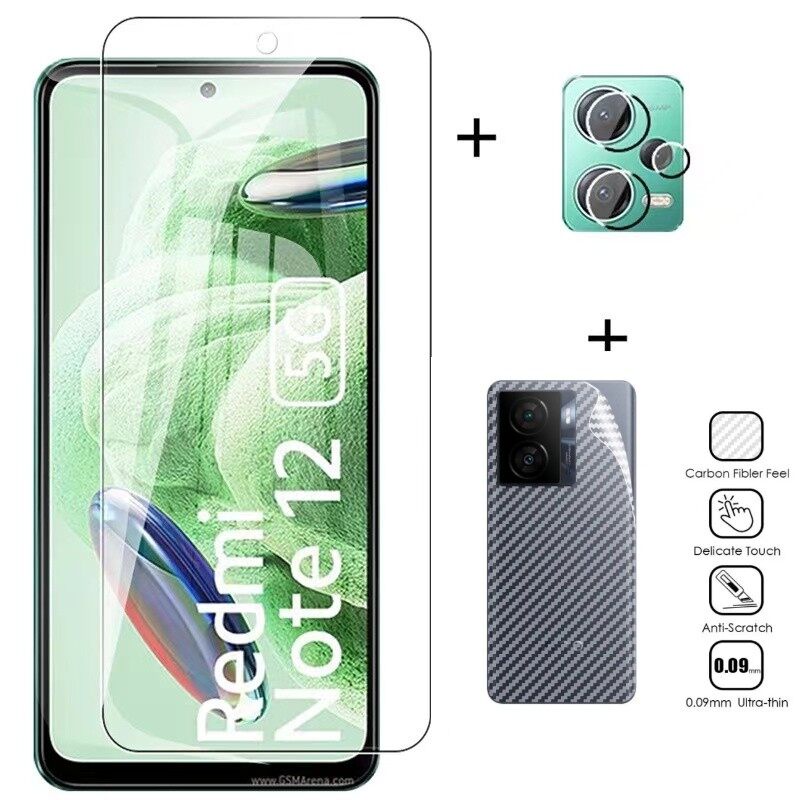 ส่งจากไทย 3in1 สำหรับ Redmi Note12 Note12Pro Note12ProPlus ฟิล์มเลนส์กล้อง + ฟิล์มกระจกเต็มจอ+ ฟิล์มหลัง ฟิล์มกันกระแทก