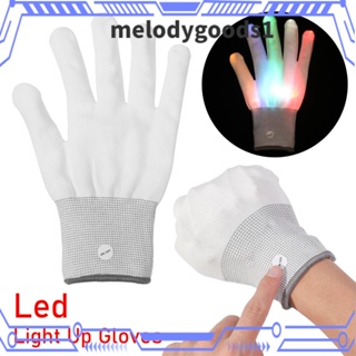 MELODYGOODS1 ถุงมือปาร์ตี้คริสต์มาส มีไฟ LED ของเล่นสําหรับเด็ก