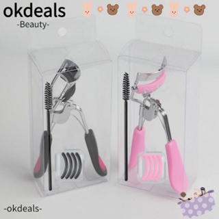 OKDEALS ที่ดัดขนตา แบบพับได้ ติดทนนาน สําหรับแต่งหน้า