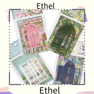 Ethel1 สติกเกอร์ PET แบบใส หลากสี สําหรับทํากรอบหน้าต่าง DIY