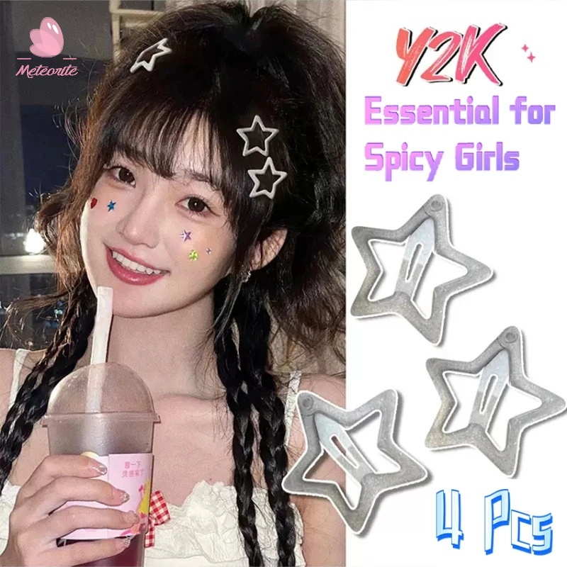 กิ๊บติดผมโลหะ รูปหยดน้ํา Y2K สไตล์เกาหลี เรียบง่าย สีเงิน เครื่องประดับ สําหรับผู้หญิง