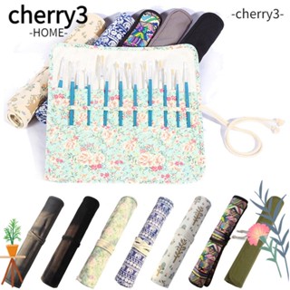 Cherry3 กระเป๋าเก็บแปรงแต่งหน้า แบบหนา 20 หลุม สําหรับปากกาแต่งหน้า