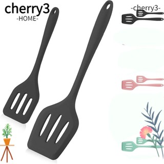 CHERRY3 ตะหลิวซิลิโคน สีดํา ทนทาน สีชมพู ไม่ติด สําหรับทําอาหาร 2 ชิ้น