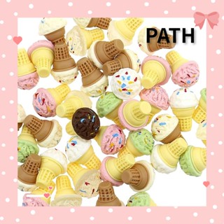 PATH จี้เรซิ่น รูปไอศกรีม ทรงกลม คละสี สําหรับทําไอศกรีม DIY 50 ชิ้น