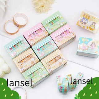 Lansel เทปวาชิ 4 ม้วน / กล่อง เครื่องเขียน โรงเรียน น่ารัก สมุด