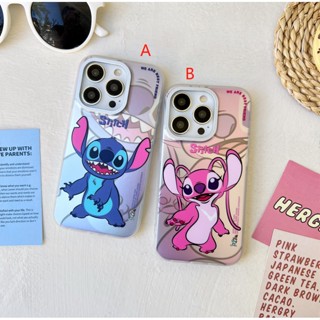 เคสโทรศัพท์มือถือ เคลือบ ลาย Stitch สําหรับ iphone14 13 12 pro max 14 11 14pro 14plus 13 12 11 promax