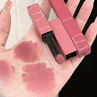 Spot# new autumn and winter products! SUSU SKY small red tube matte lipstick fog surface genuine thin tube non-stick Cup lip glaze wholesale 8jj