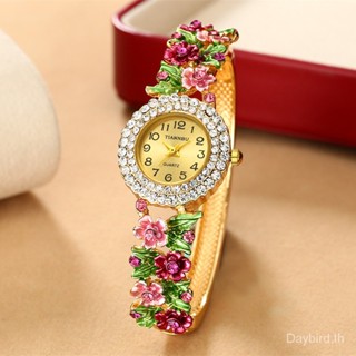 Tiannbu Brand Watch [พร้อมส่ง] sl68 นาฬิกาข้อมือแฟชั่น ประดับเพชร สําหรับผู้หญิง