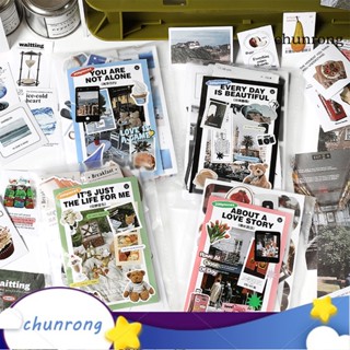 Chunrong สติกเกอร์กระดาษโน้ต พิมพ์ลายกราฟฟิติ สีใส สไตล์เกาหลี กันจางหาย สําหรับนักเรียน ของขวัญ DIY 1 ชุด