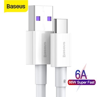 สายชาร์จ Baseus USB-A to Type-C 1M  ABS+TPE Superior Series Fast Charging Data 66W 5A Super fast