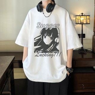 เสื้อยืดแขนสั้น พิมพ์ลายการ์ตูนอนิเมะ แฟชั่นฤดูร้อน สําหรับผู้ชาย