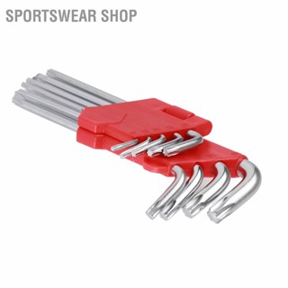 Sportswear Shop  9Pcs Hex Wrench Star Key CRV Long Arm Metal เครื่องมือ Set Kit สำหรับซ่อมบำรุง