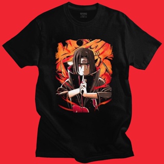 Itachi Uchiha T Shirt for Men Cotton Cal Manga T-shirt Short Sleeve Naruto Shippuden Tee Tops Fitted Clothing Anime Gift