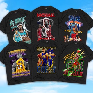 เสื้อยืดพิมพ์ลาย เสื้อยืดบาสเก็ตบอล พิมพ์ลาย Nba lakers chicago bulls bootleg Basketball morant memphis kobe bryant Step