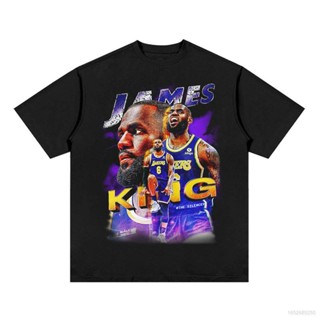 เสื้อยืดพิมพ์ลาย เสื้อยืดคอกลม แขนสั้น พิมพ์ลาย Jason NBA JAMES LA Fan สไตล์วินเทจ แนวสตรีท สําหรับเล่นกีฬา