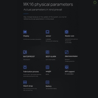 [DZ]LOKMAT Mk16 นาฬิกาข้อมือสมาร์ทวอทช์ 12 เดือน IP67 5ATM EL เรืองแสง กันน้ํา สําหรับผู้ชาย ผู้หญิง เหมาะกับการเล่นกีฬา ฟิตเนส