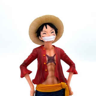 โมเดลฟิกเกอร์ รูปการ์ตูนอนิเมะ One Piece Luffy Face เปลี่ยนสีได้ เครื่องประดับ สําหรับของขวัญ