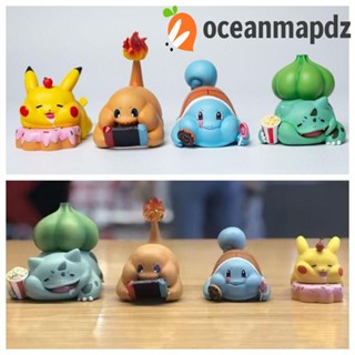 Oceanmapdz โมเดลฟิกเกอร์ปิกาจู 4 แบบ ของเล่น ของขวัญวันเกิด สําหรับเด็ก