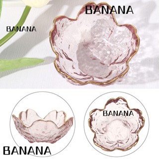 Banana1 ชามแก้ว ขนาดเล็ก ลายดอกซากุระ ของใช้บนโต๊ะอาหาร สไตล์ญี่ปุ่น สําหรับใส่น้ําส้มสายชู น้ํามัน น้ําส้มสายชู ตกแต่งบ้าน