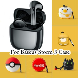 【ของแท้】เคสหูฟัง แบบนิ่ม ลายการ์ตูน สําหรับ Baseus Storm 3 3