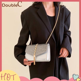 【Double C 】✿   กระเป๋าถือ กระเป๋าสะพายไหล่ หนัง PU ขนาดใหญ่ จุของได้เยอะ แบบเรียบง่าย สําหรับสตรี