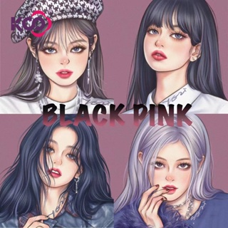 【KS】ภาพวาดปักเพชร ลาย Blackpink Idol 5D ขนาด 30x30 ซม. 40x40 ซม. 50x50 ซม. สําหรับตกแต่งบ้าน ห้องนอน ของขวัญวันเกิด DIY